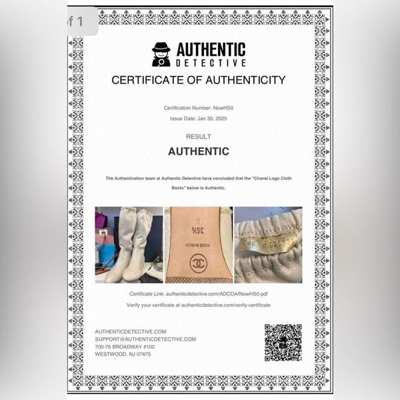 Chanel Cloth Boots ~ 36.5 ~ Authentic - Picture 5 of 5